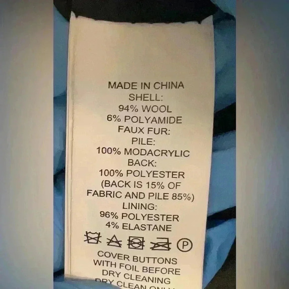 Kate Spade Wool Coat Plaid Belted Long Fur Collar Trim Pink Double Breasted 0 XS - Picture 7 of 10